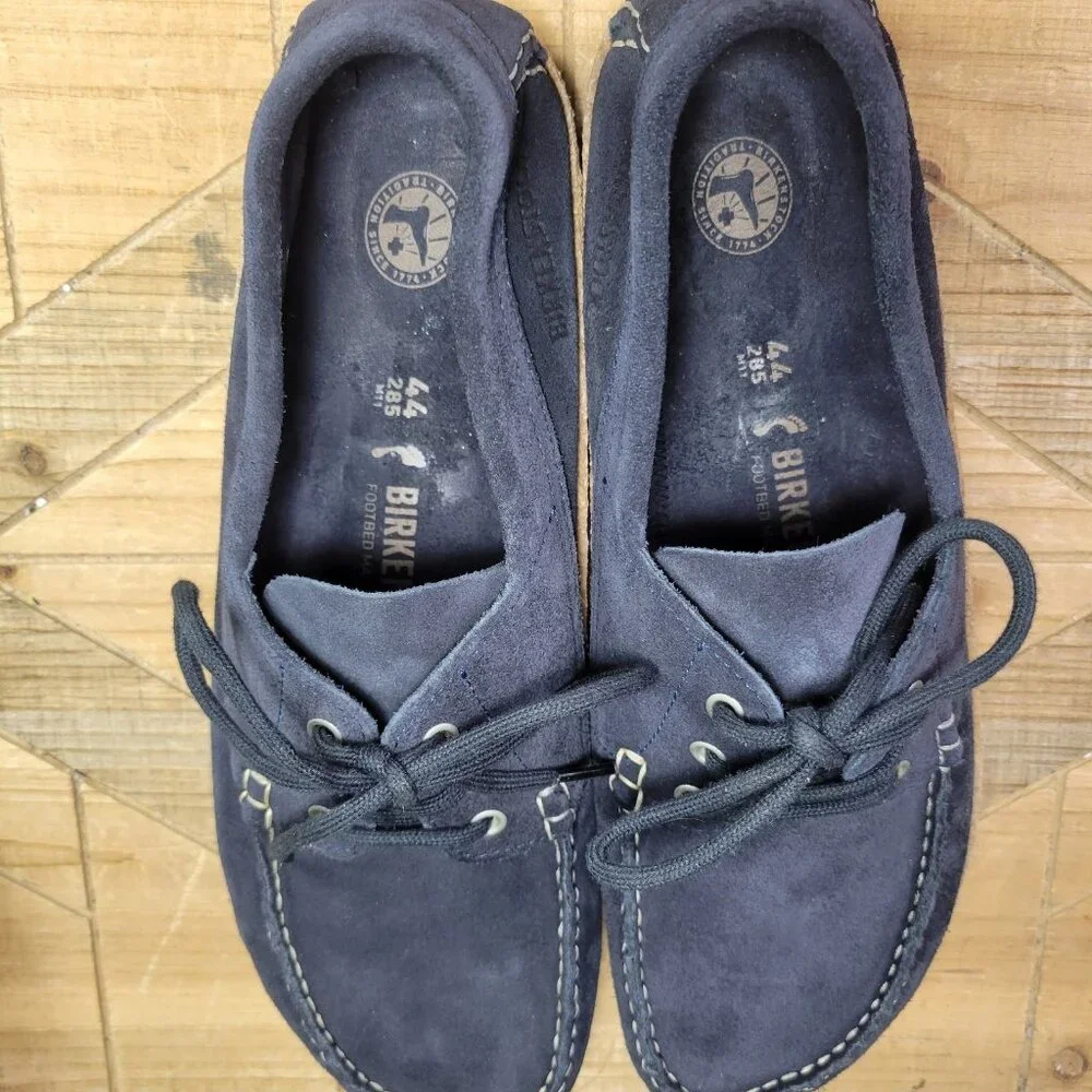 🔥Birkenstock Edson Men's 11 Night Blue Suede Comfort Loafers Shoes 1013420